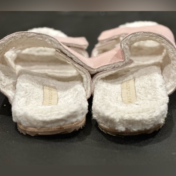 REVITALIGN Amelia Pink Sparkle Adjustable Leather/faux-fur Orthotic Slipper-10 - Picture 11 of 11